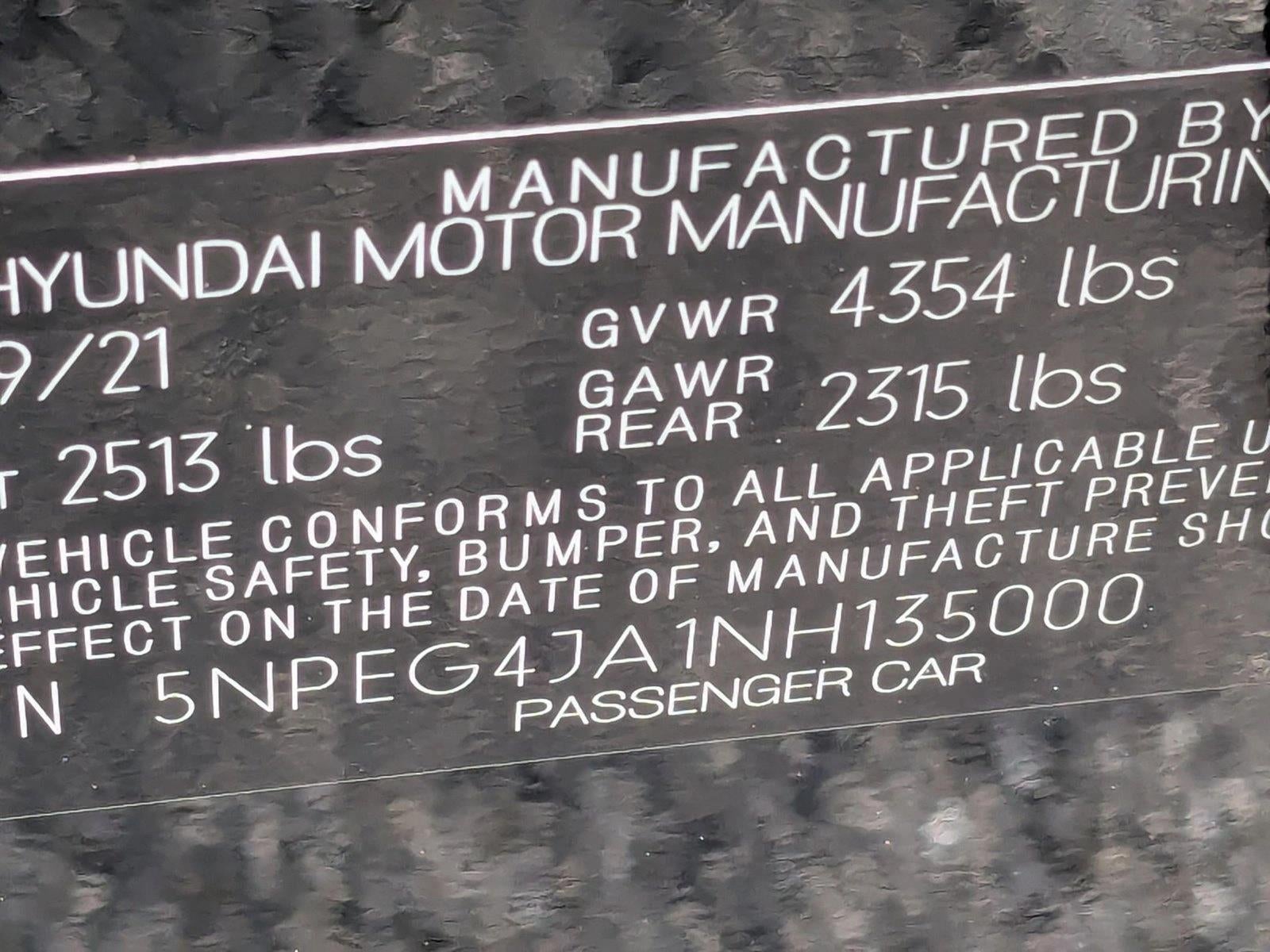 2022 Hyundai SONATA SE 2.5L *Ltd Avail*