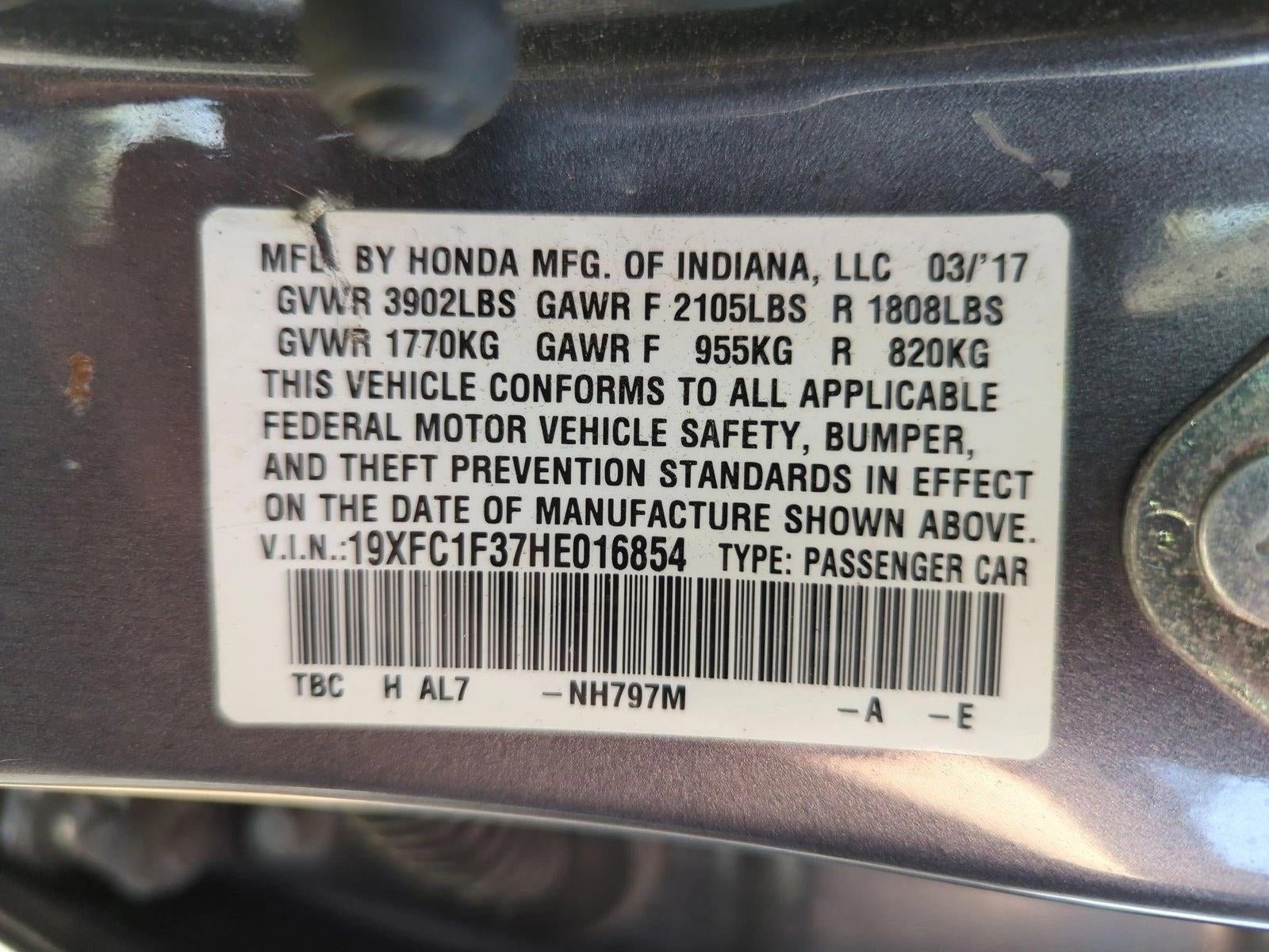 2017 Honda Civic Sedan EX-T CVT