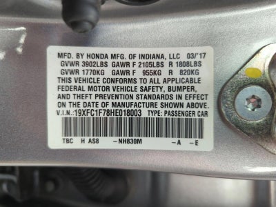 2017 Honda Civic Sedan EX-L CVT