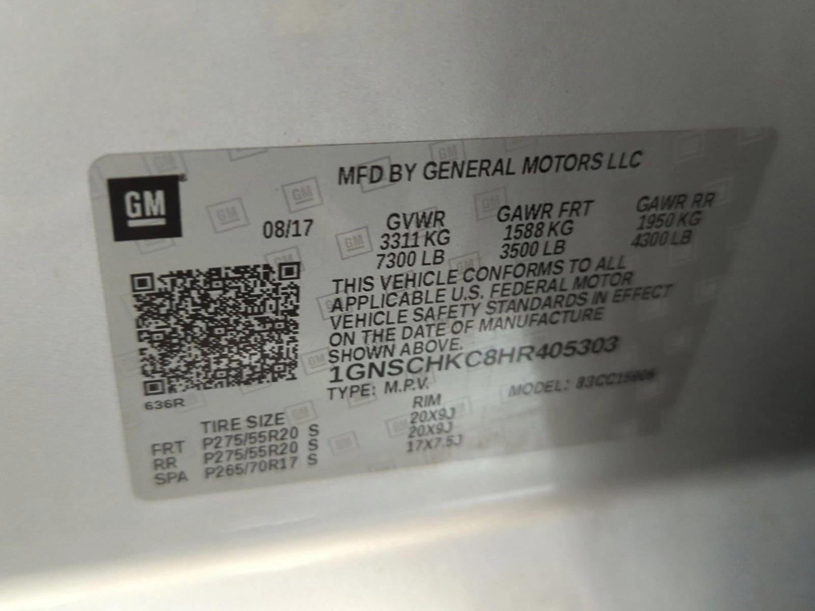 2017 Chevrolet Suburban 2WD 1500 LT