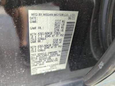 2021 Nissan Frontier Crew Cab 4x2 SV Auto