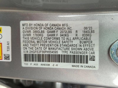 2023 Honda Civic Sedan Sport CVT