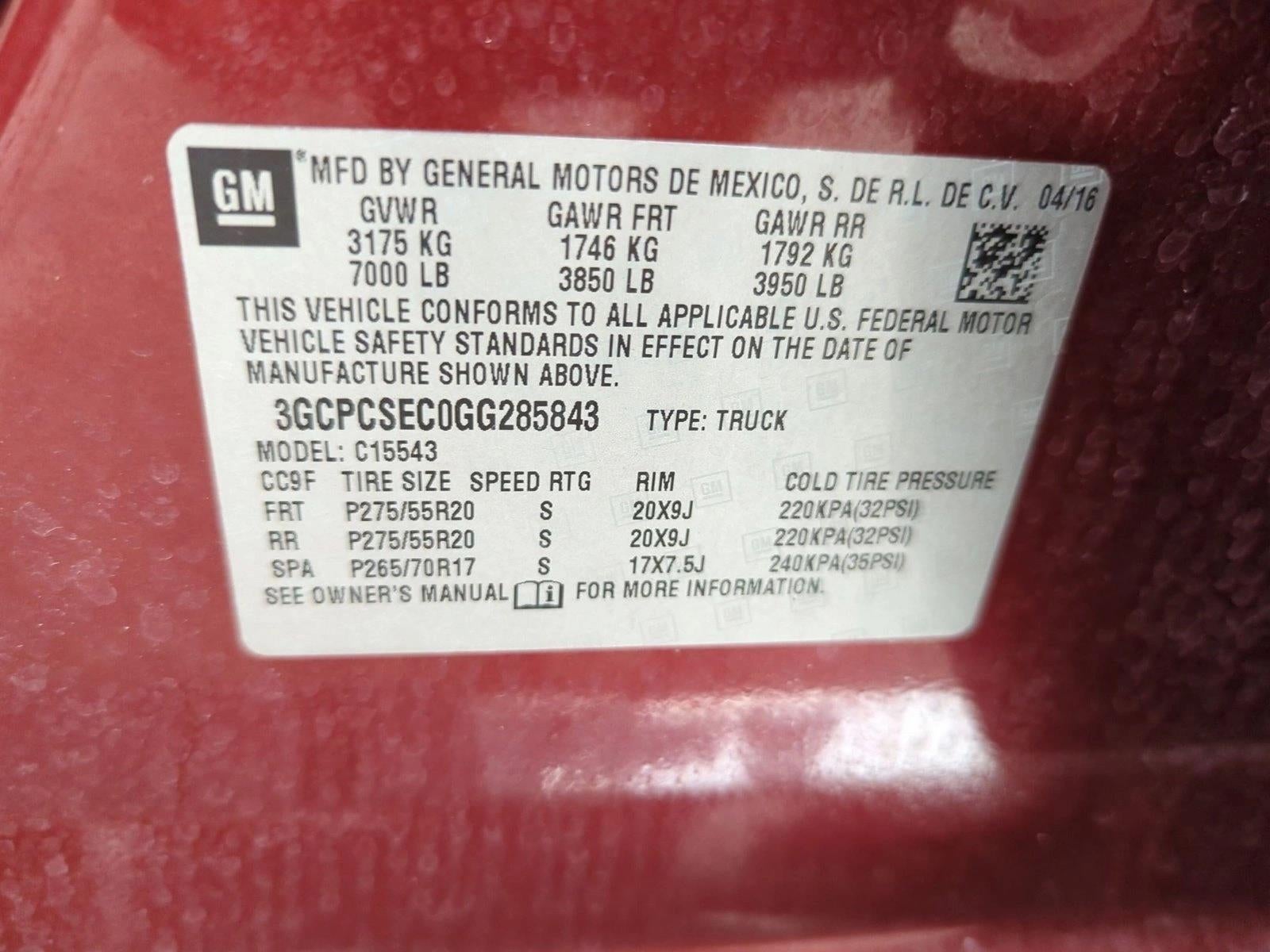 2016 Chevrolet Silverado 1500 Crew Cab Short Box 2-Wheel Drive LTZ