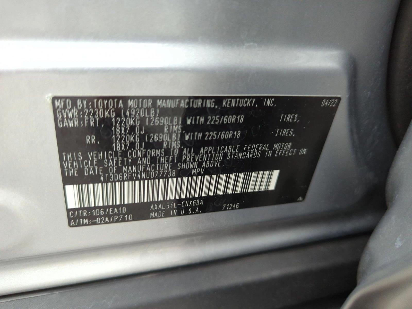 2022 Toyota RAV4 Hybrid Limited AWD (Natl)