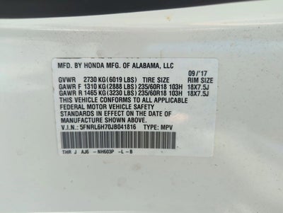 2018 Honda Odyssey EX-L Auto