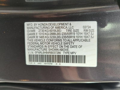 2024 Honda Odyssey Touring Auto