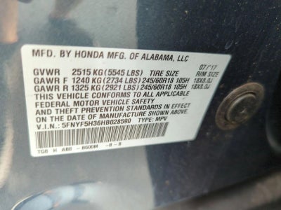 2017 Honda Pilot EX 2WD
