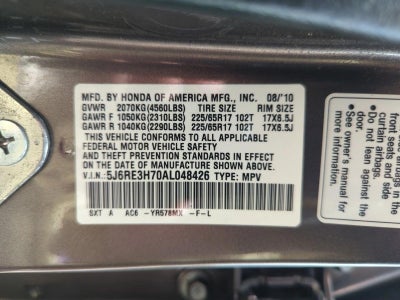 2010 Honda CR-V EX-L 2WD with Navigation