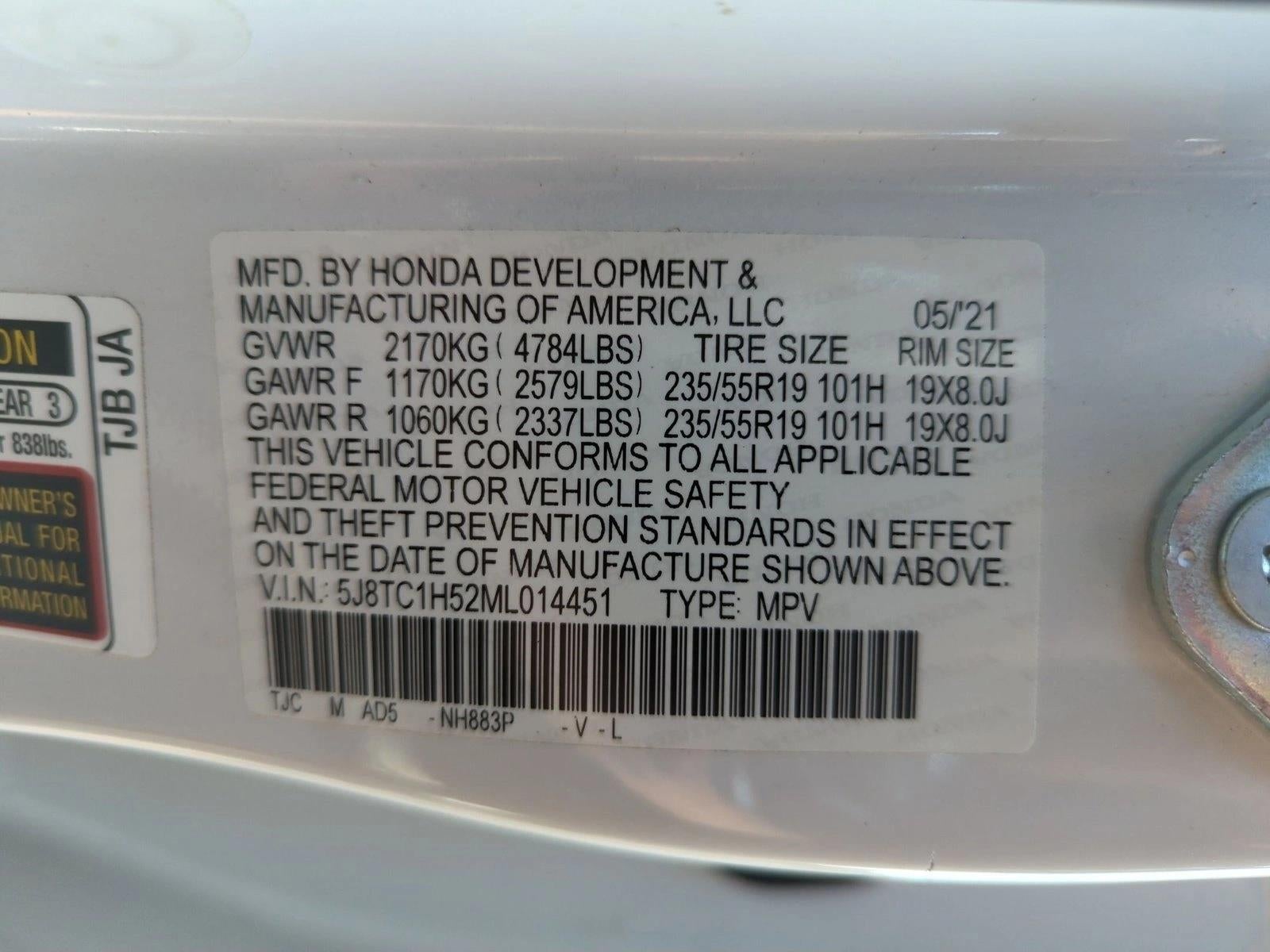 2021 Acura RDX FWD w/Technology Package