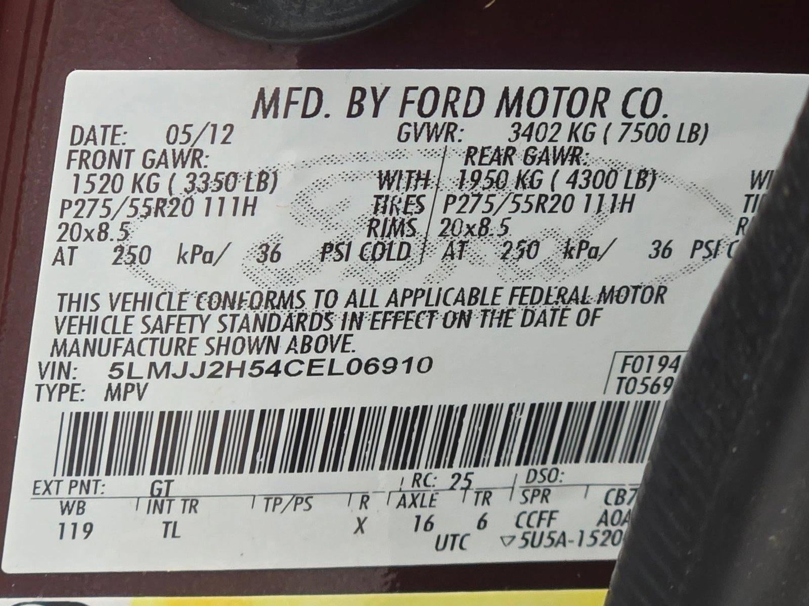 2012 Lincoln Navigator 4dr 5.4L V8 2WD