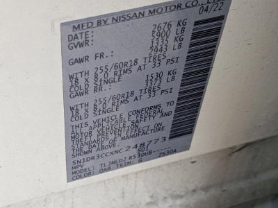 2022 Nissan Pathfinder SL 4WD