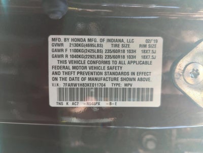 2019 Honda CR-V EX-L 2WD