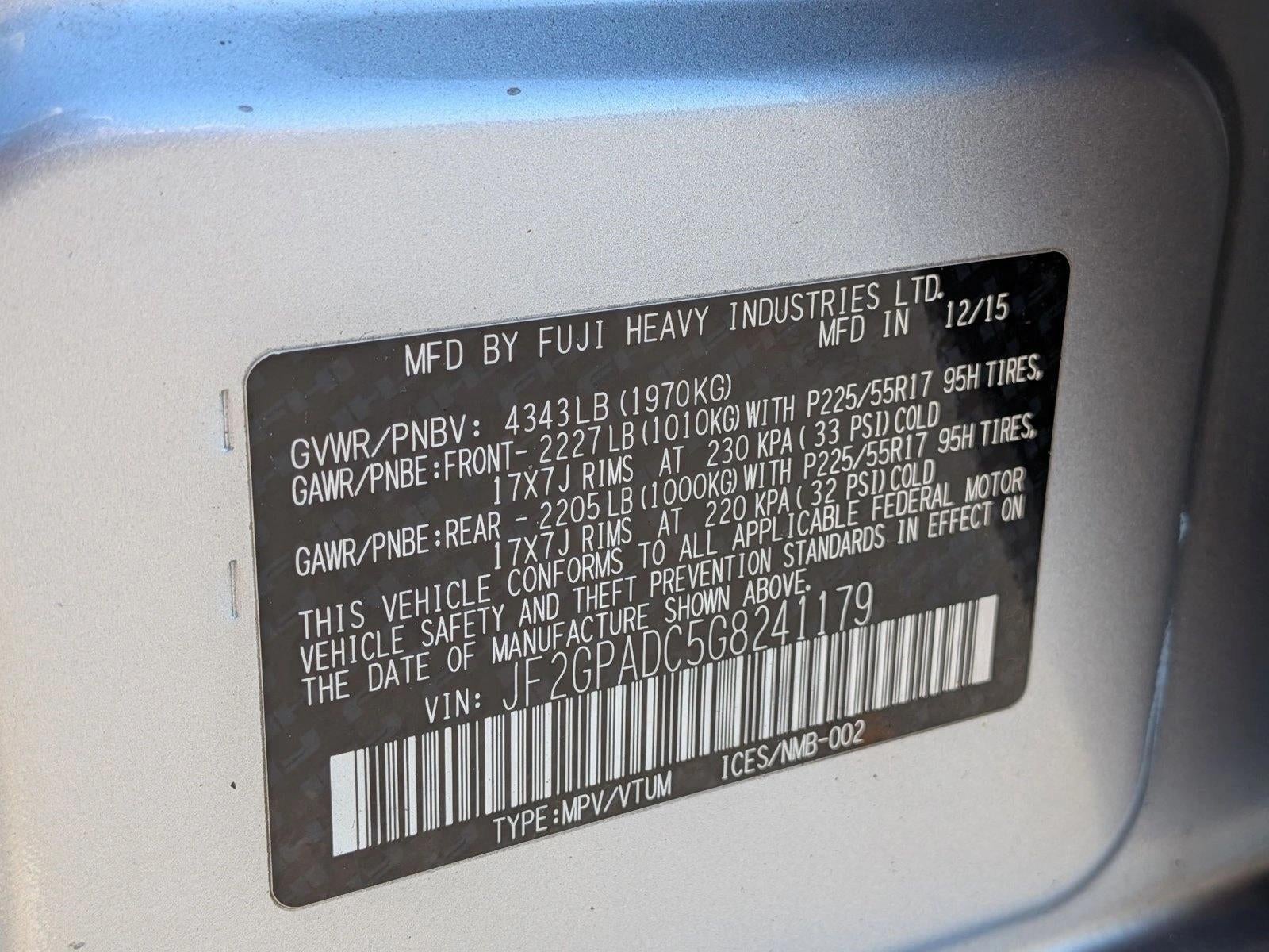 2016 Subaru Crosstrek 2.0i Premium CVT