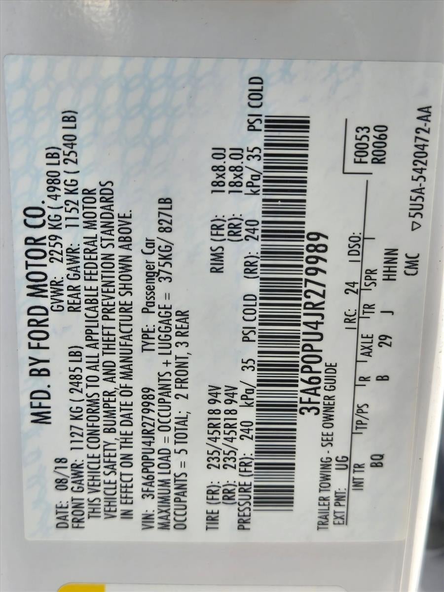 2018 Ford Fusion Energi SE FWD