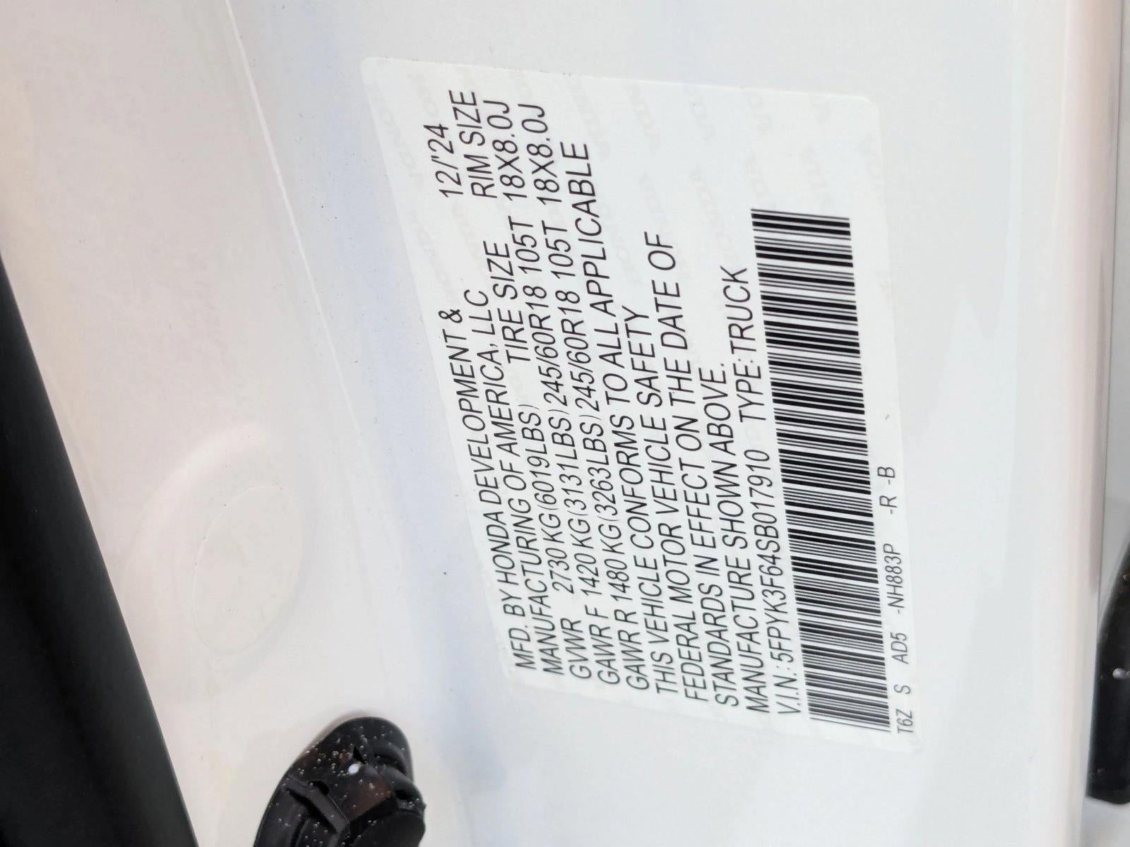 2025 Honda Ridgeline TrailSport AWD