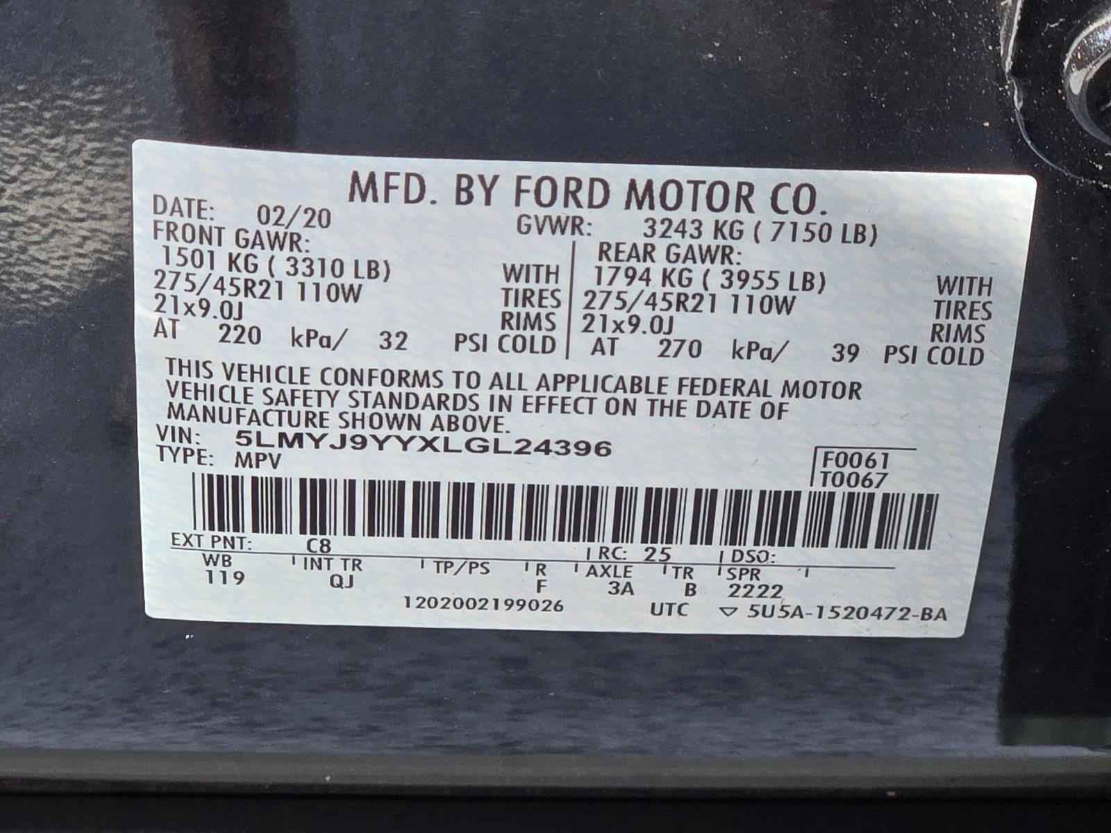 2020 Lincoln Aviator Black Label Grand Touring AWD