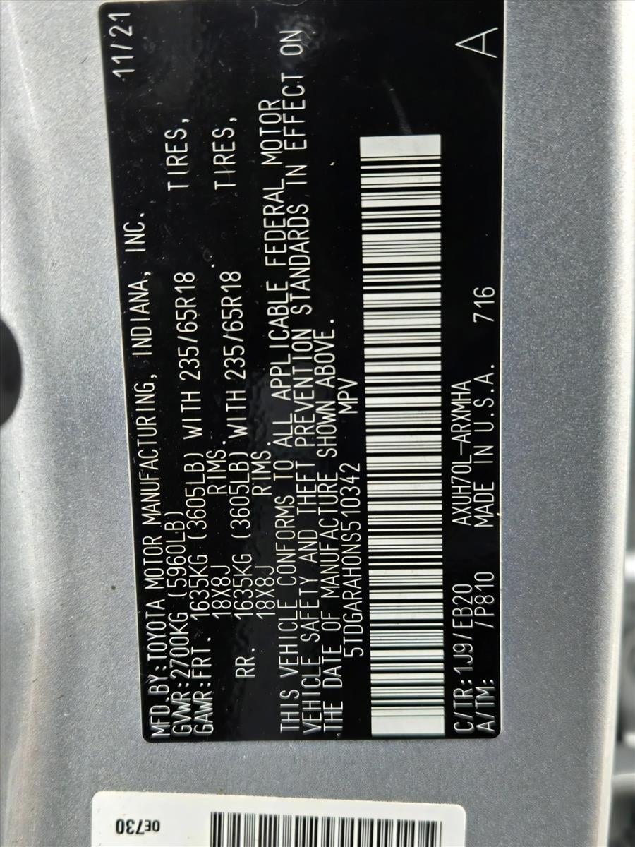 2022 Toyota Highlander Hybrid XLE FWD (Natl)