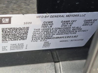 2021 GMC Yukon 4WD 4dr SLT