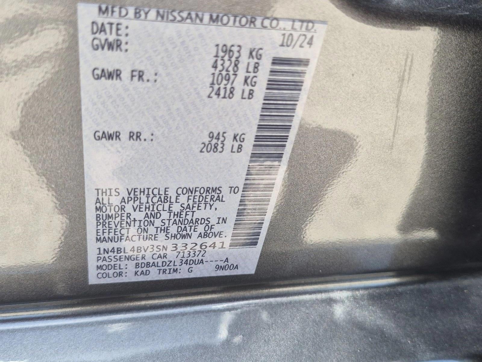 2025 Nissan Altima S FWD