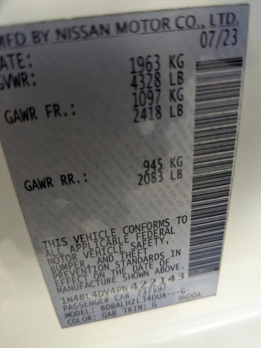 2023 Nissan Altima 2.5 SV Sedan