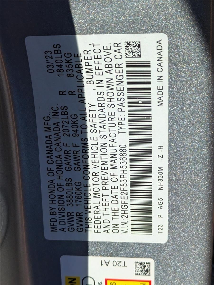 2023 Honda Civic Sedan Sport CVT