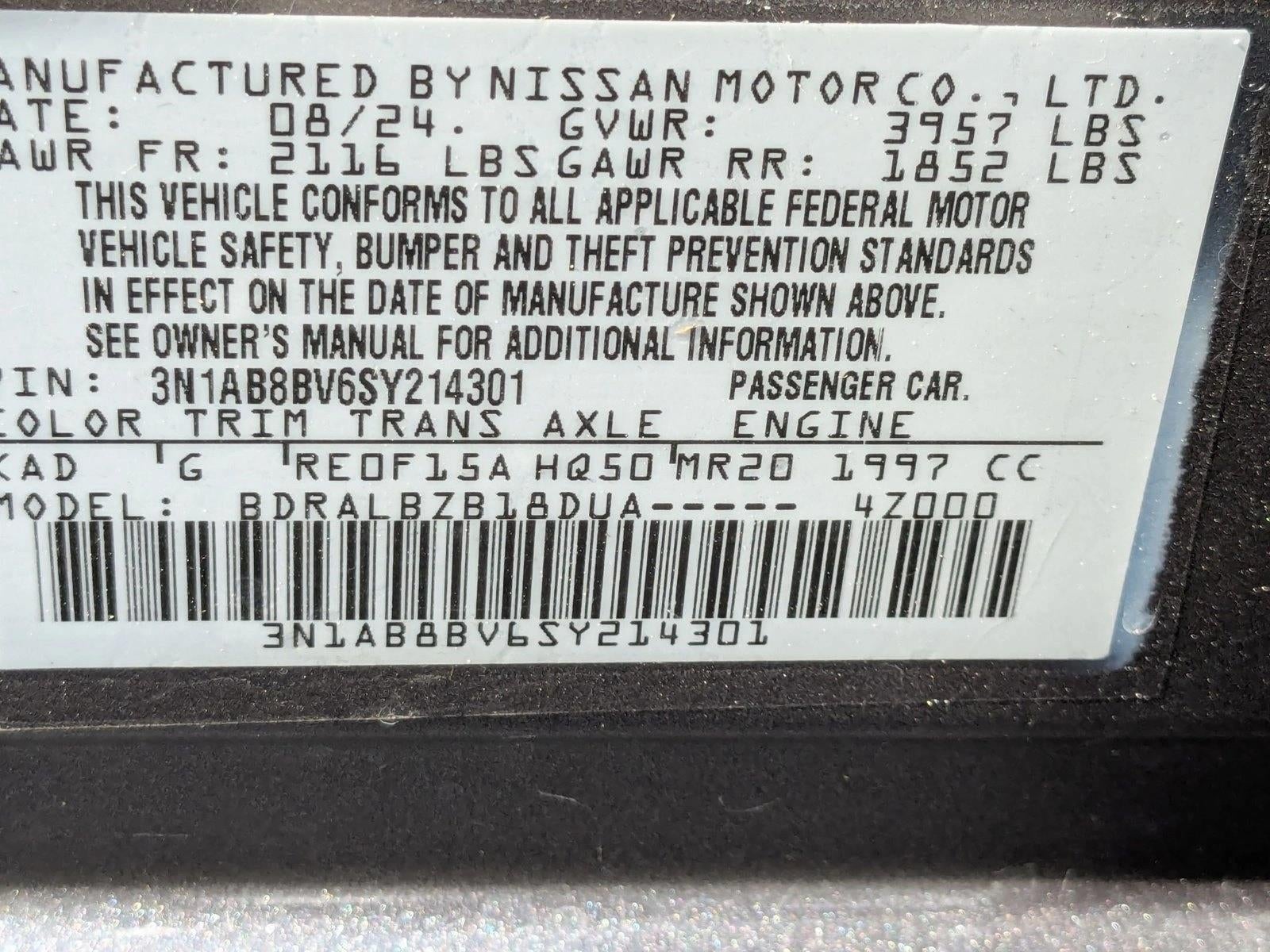 2025 Nissan Sentra S CVT