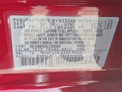 2020 Nissan Sentra SV CVT