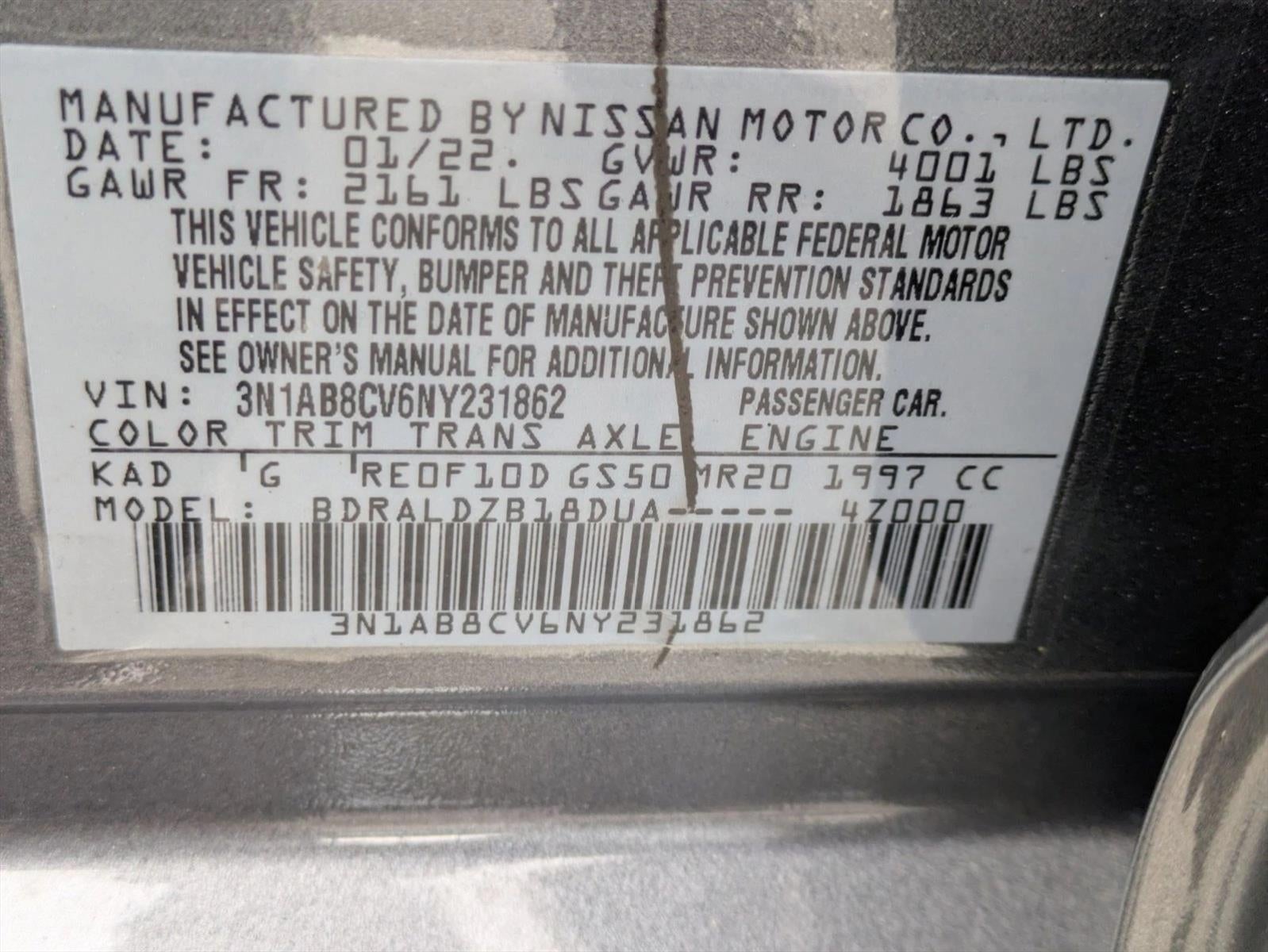 2022 Nissan Sentra SV CVT
