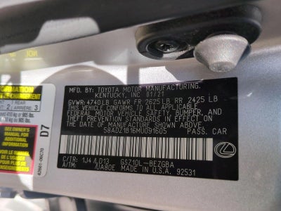 2021 Lexus ES 350 FWD