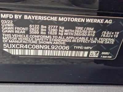 2022 BMW X5 sDrive40i Sports Activity Vehicle