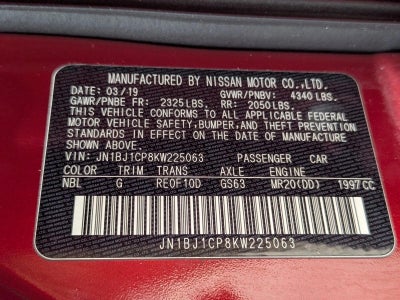 2019 Nissan Rogue Sport FWD S