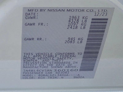 2024 Nissan Altima 2.5 SR Sedan