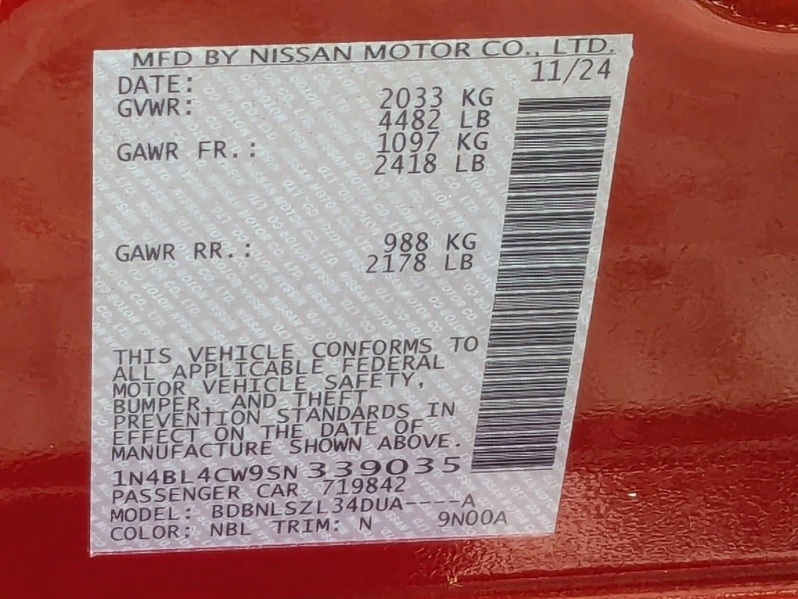 2025 Nissan Altima SR AWD