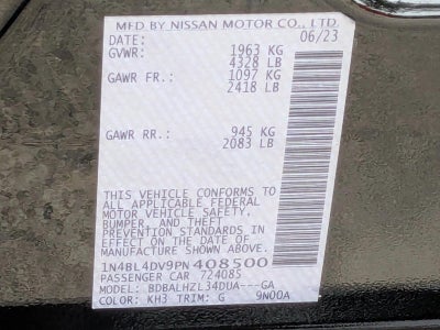 2023 Nissan Altima 2.5 SV Sedan