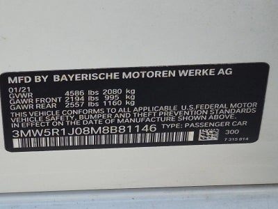 2021 BMW 330i Sedan North America