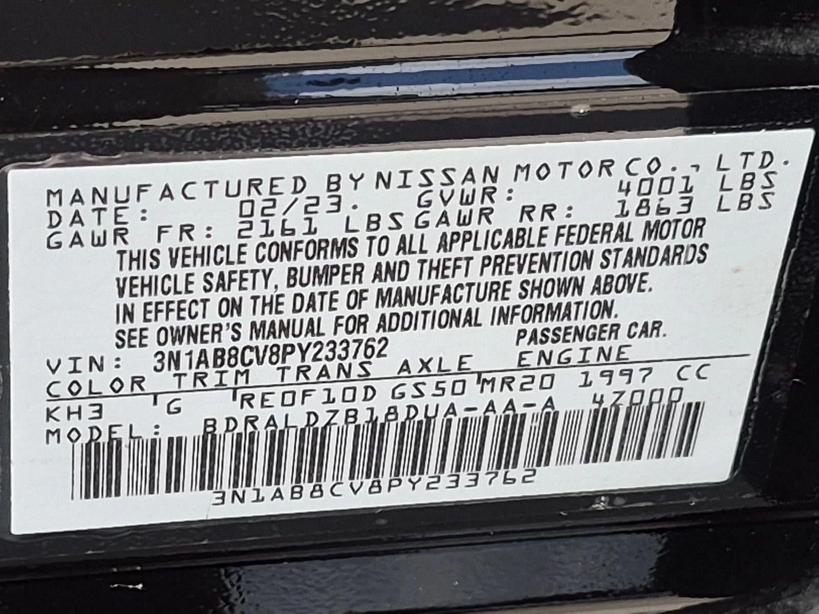 2023 Nissan Sentra SV CVT