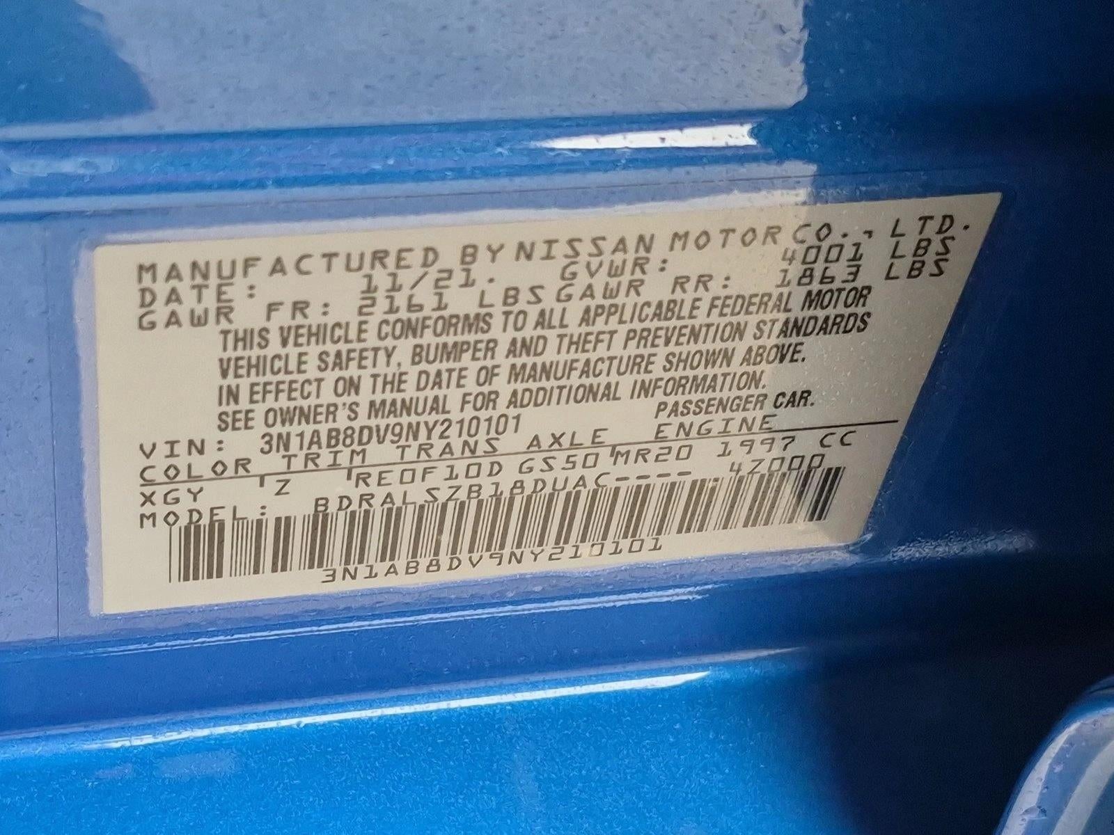 2022 Nissan Sentra SR CVT
