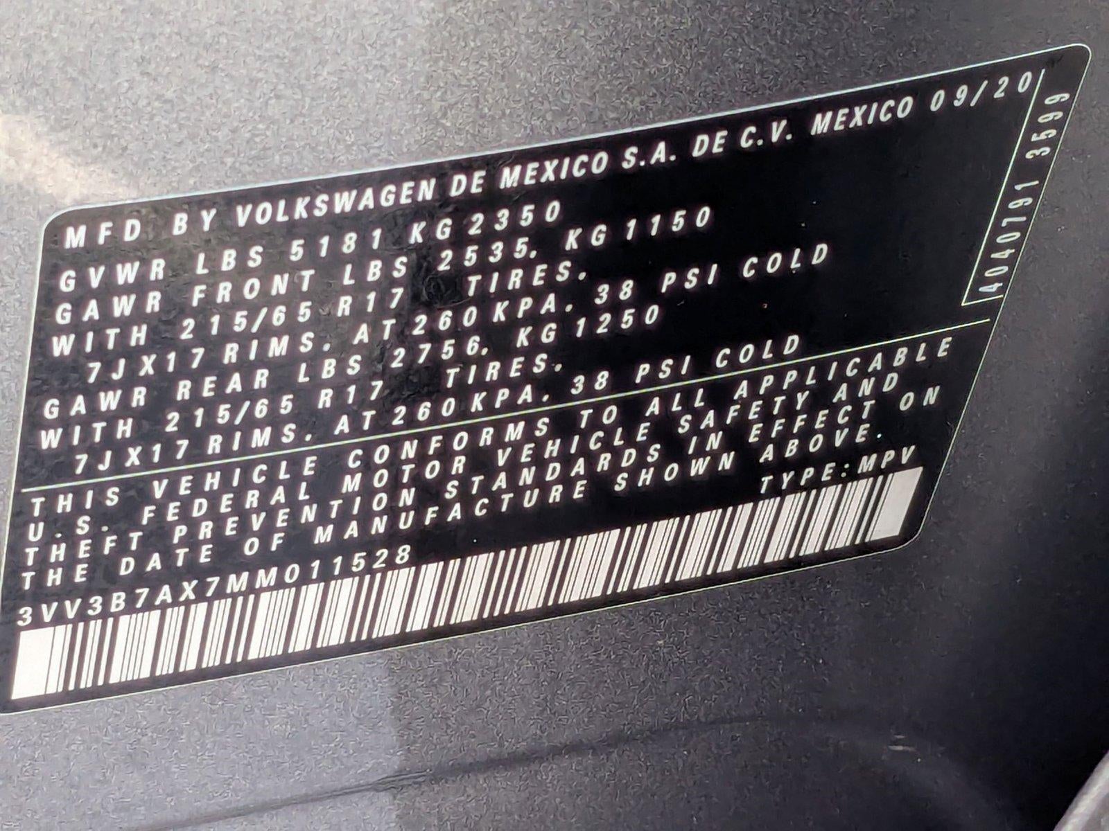 2021 Volkswagen Tiguan 2.0T SE FWD