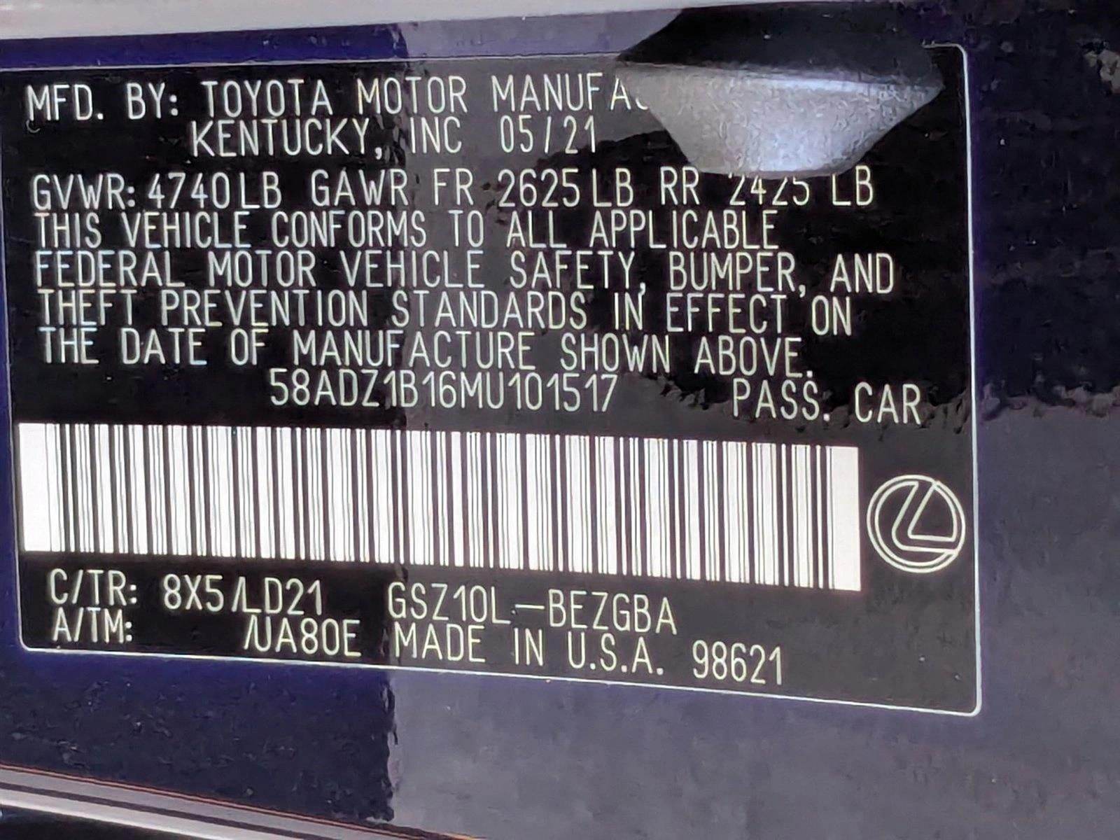 2021 Lexus ES 350 FWD
