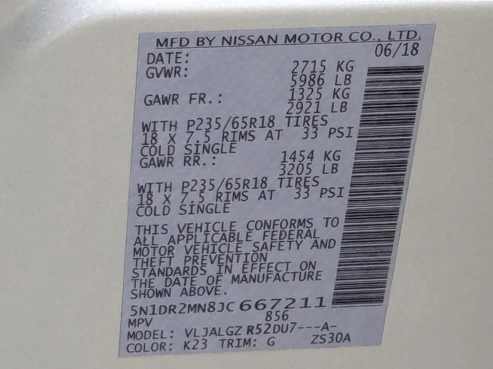 2018 Nissan Pathfinder FWD SL