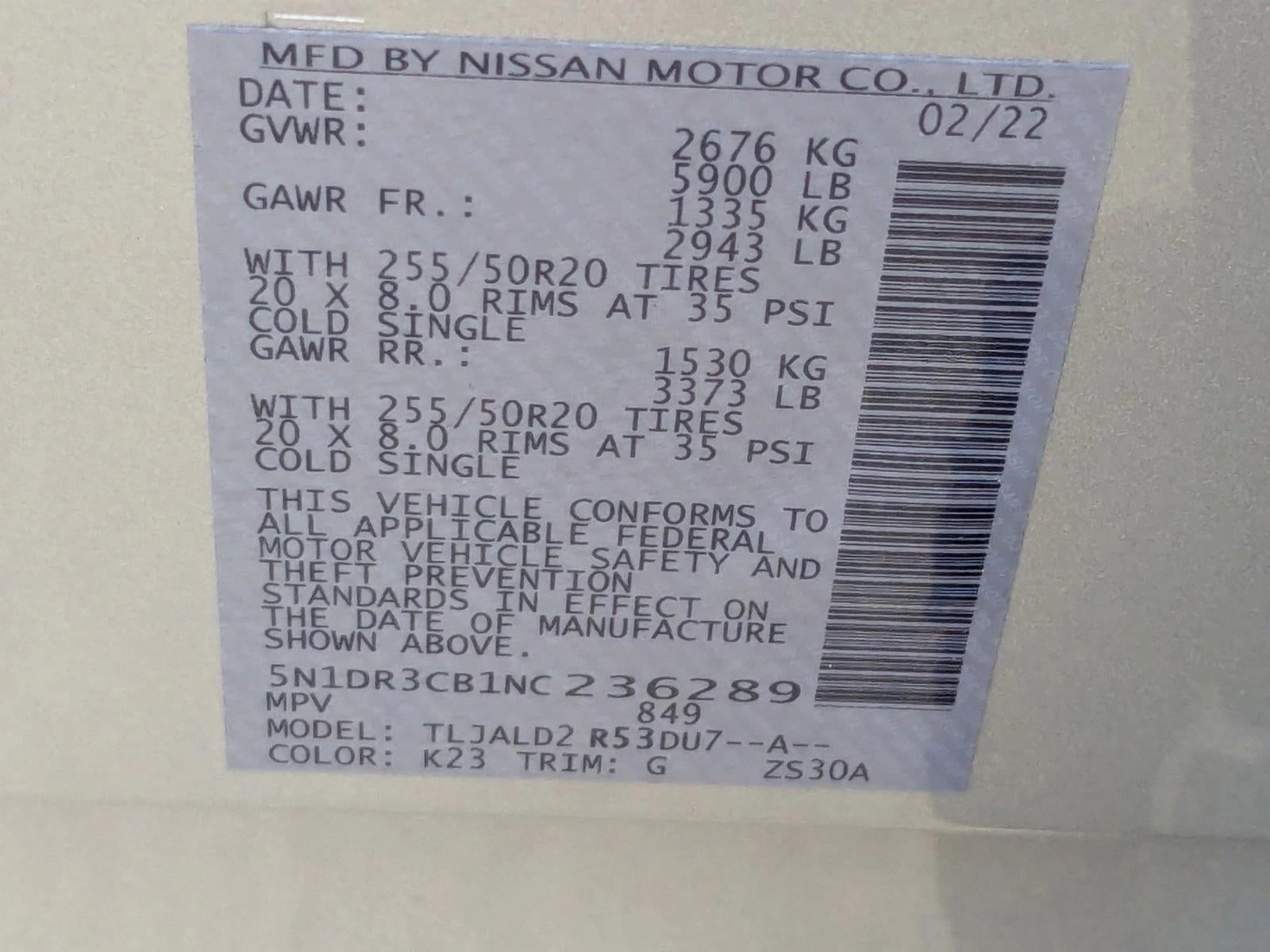 2022 Nissan Pathfinder SL 2WD