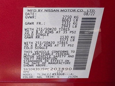 2023 Nissan Pathfinder Platinum 4WD