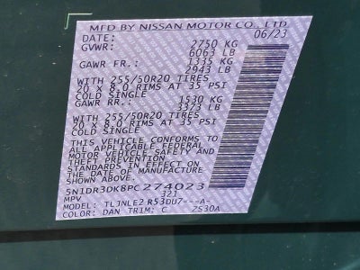 2023 Nissan Pathfinder Platinum 4WD