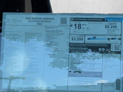 2025 Nissan Armada 4x2 Platinum Reserve