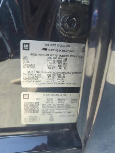 2021 Chevrolet Silverado 1500 Double Cab Standard Box 2-Wheel Drive Custom