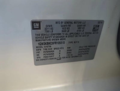 2015 Chevrolet Tahoe 4WD LT