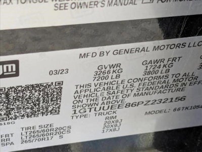 2023 GMC Sierra 1500 Crew Cab Short Box 4-Wheel Drive AT4