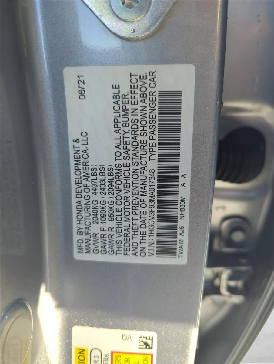 2021 Honda Accord Hybrid Touring Sedan