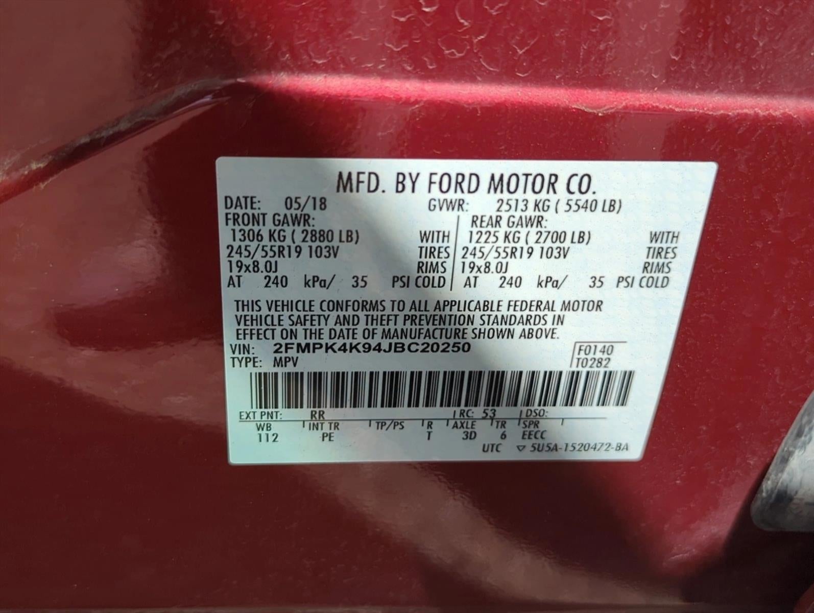 2018 Ford Edge Titanium AWD