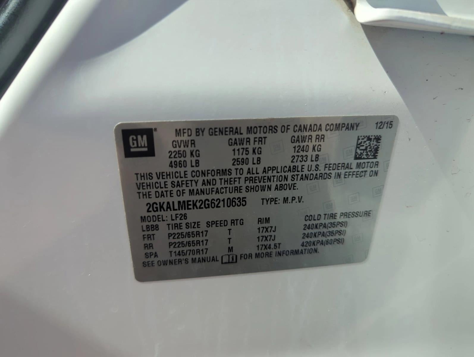 2016 GMC Terrain FWD SLE-1